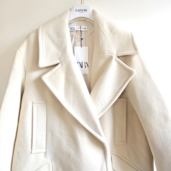 New ZARA Oversized Vanilla/Cream Coat NWT Small Ref 2675/241 - Picture 13 of 16